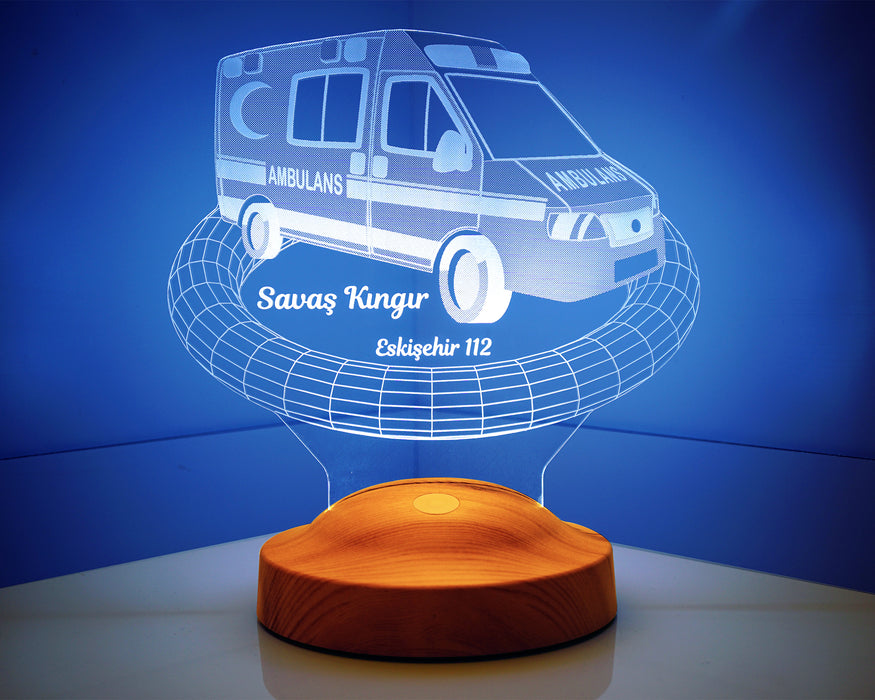 Ambulans Kişiye Özel 112 Acil Sağlık Personeli Hediyesi Led Lamba