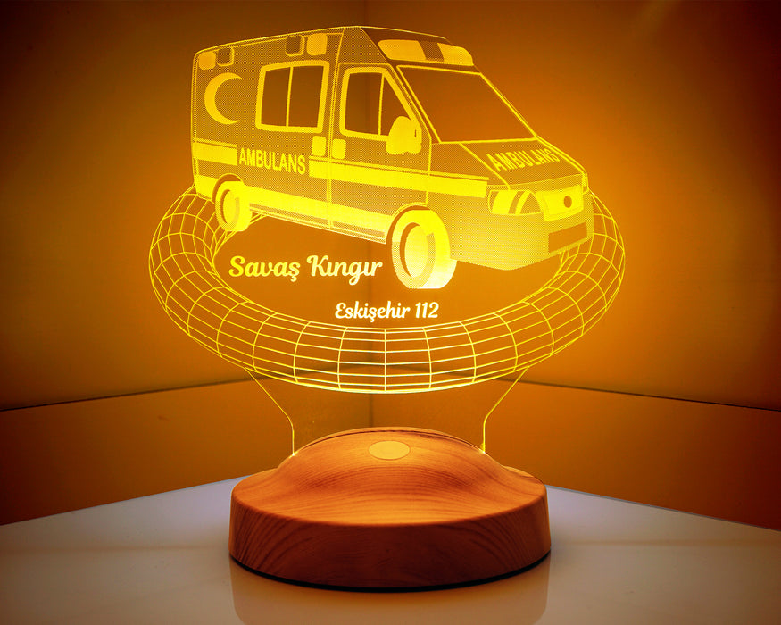 Ambulans Kişiye Özel 112 Acil Sağlık Personeli Hediyesi Led Lamba