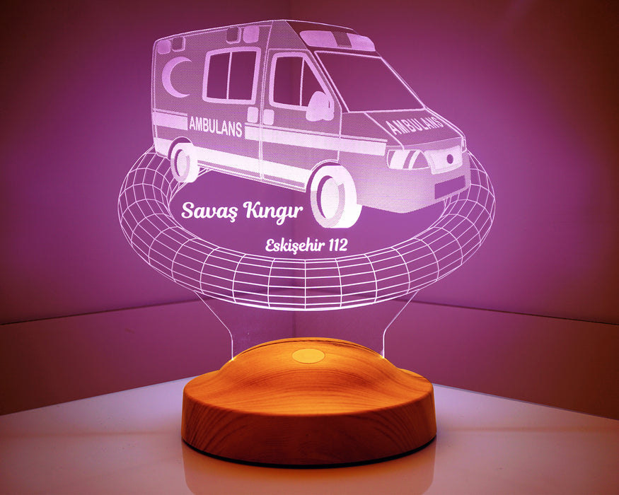 Ambulans Kişiye Özel 112 Acil Sağlık Personeli Hediyesi Led Lamba