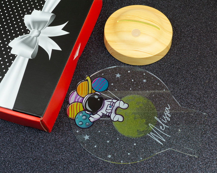 Çocuk Hediyesi Astronot Gece Lambası, Astronot Kişiye Özel Doğum Günü Hediyesi, Astronot Led Lamba Aydınlatması