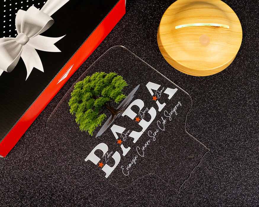 Babalar Günü Hediyesi, Babaya Hediye, Evimizin Çınarı Hediyesi, Renkli İsim Yazılı Kişiye Özel 3D Led Lamba