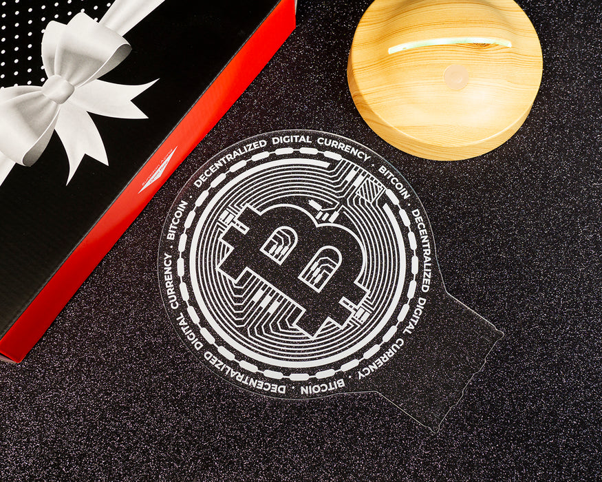 Bitcoin Led Masa Lambası, Bitcoin Hediye, Bitcoin Para Şeklinde Lamba, Kripto Dekoratif Aydınlatma