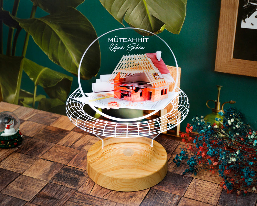 Müteahhide Hediye, Müteahhit Hediye Led Masa Lambası, Müteahhit Makamına İsimli Ofis Hediyesi