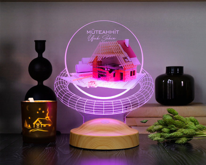 Müteahhide Hediye, Müteahhit Hediye Led Masa Lambası, Müteahhit Makamına İsimli Ofis Hediyesi