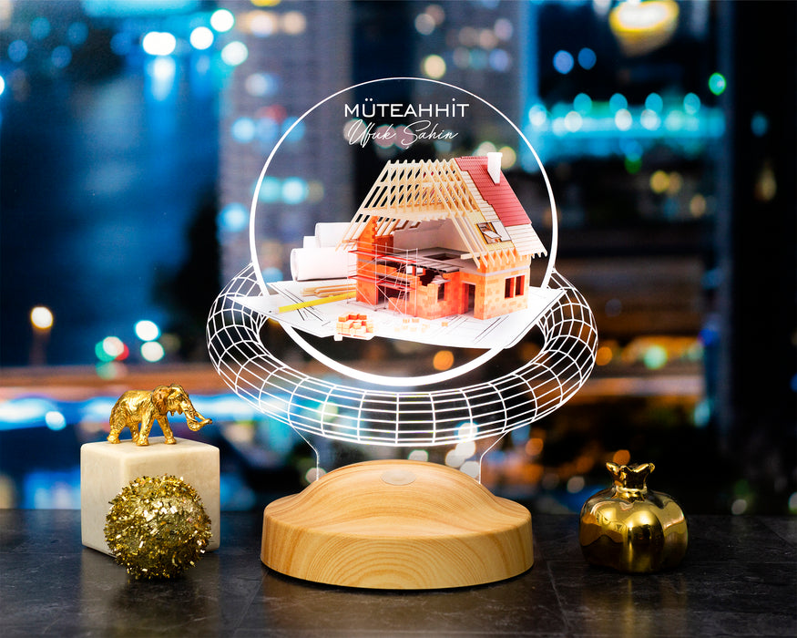 Müteahhide Hediye, Müteahhit Hediye Led Masa Lambası, Müteahhit Makamına İsimli Ofis Hediyesi