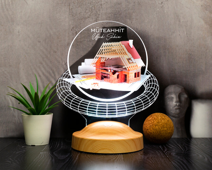 Müteahhide Hediye, Müteahhit Hediye Led Masa Lambası, Müteahhit Makamına İsimli Ofis Hediyesi