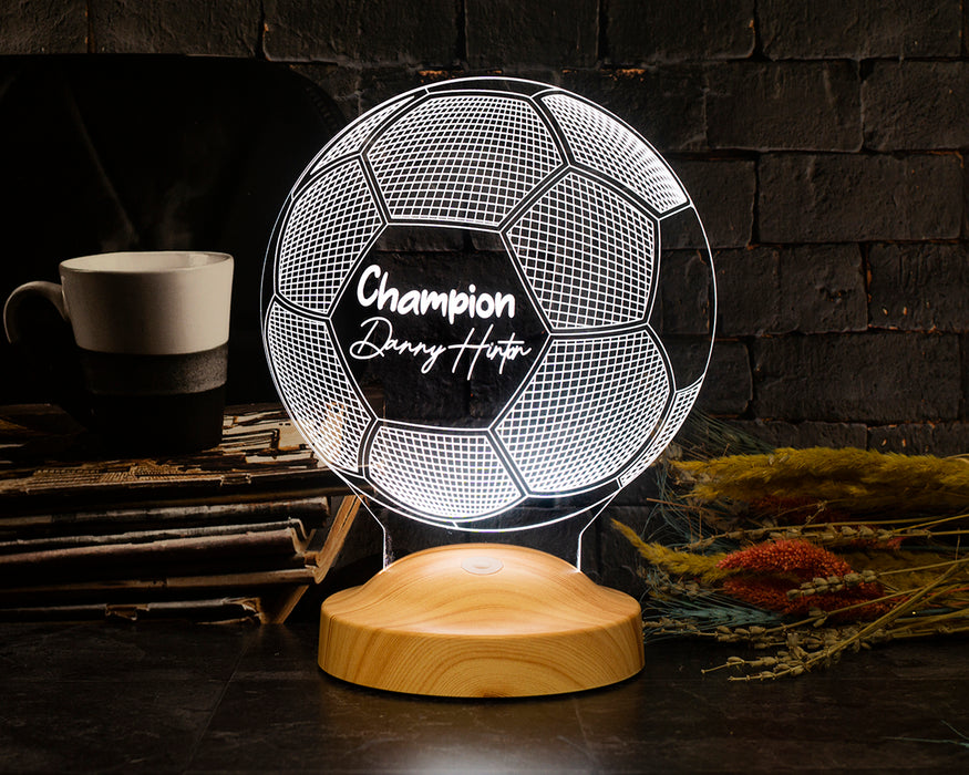 Taraftara Özel Futbol Topu LED Lamba – Takım Logolu Kişiye Özel Hediye