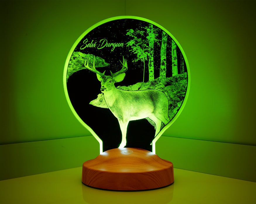 Geyik Kişiye Özel Led Lamba