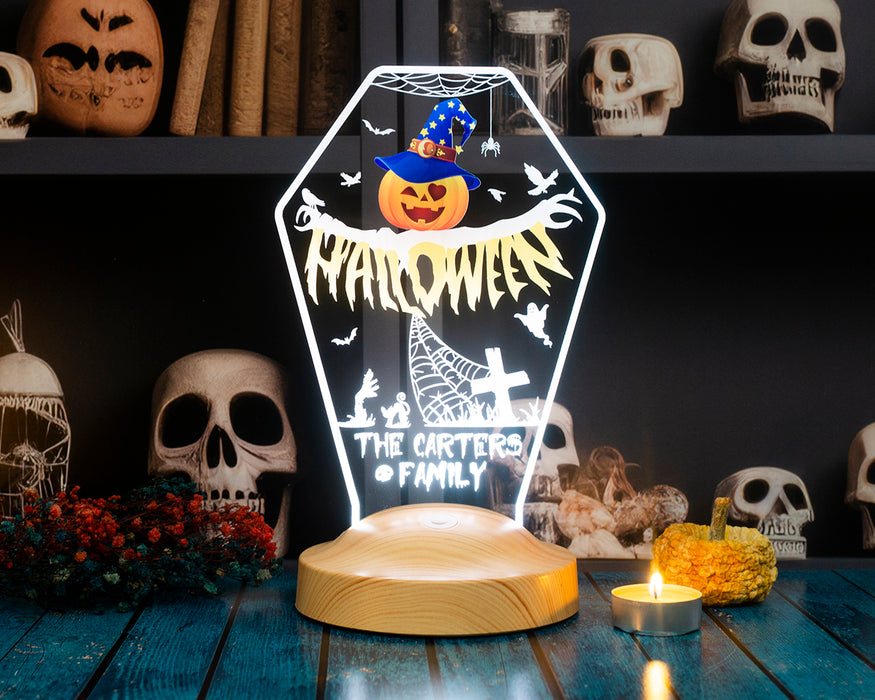 Cadılar Bayramı Hediyesi Halloween Bal Kabağı Figürlü Hediye Led Lamba