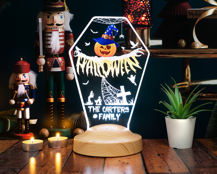 Cadılar Bayramı Hediyesi Halloween Bal Kabağı Figürlü Hediye Led Lamba