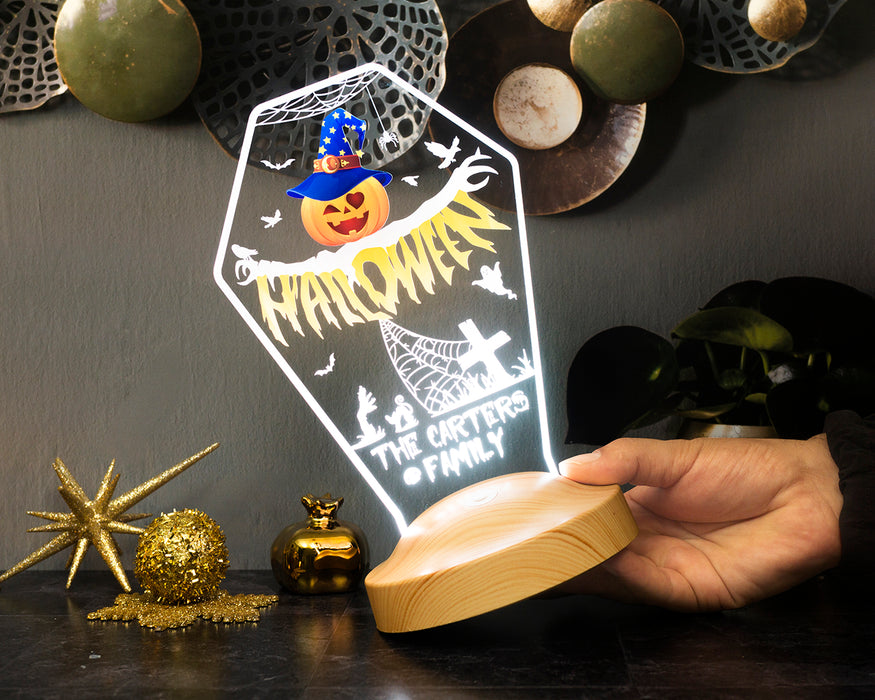 Cadılar Bayramı Hediyesi Halloween Bal Kabağı Figürlü Hediye Led Lamba