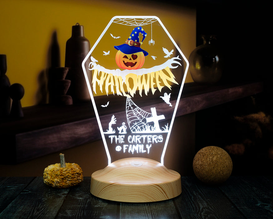 Cadılar Bayramı Hediyesi Halloween Bal Kabağı Figürlü Hediye Led Lamba