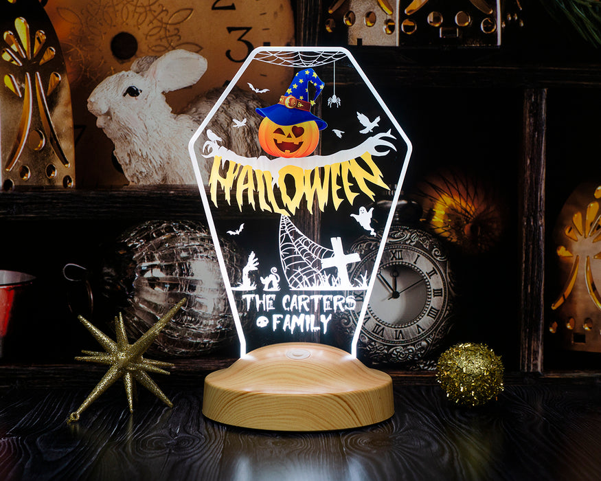 Cadılar Bayramı Hediyesi Halloween Bal Kabağı Figürlü Hediye Led Lamba