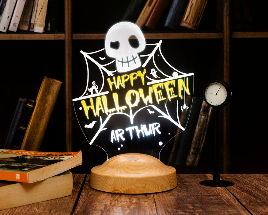 Halloween Kuru Kafa LED Lamba – Kişiye Özel Cadılar Bayramı Hediyesi