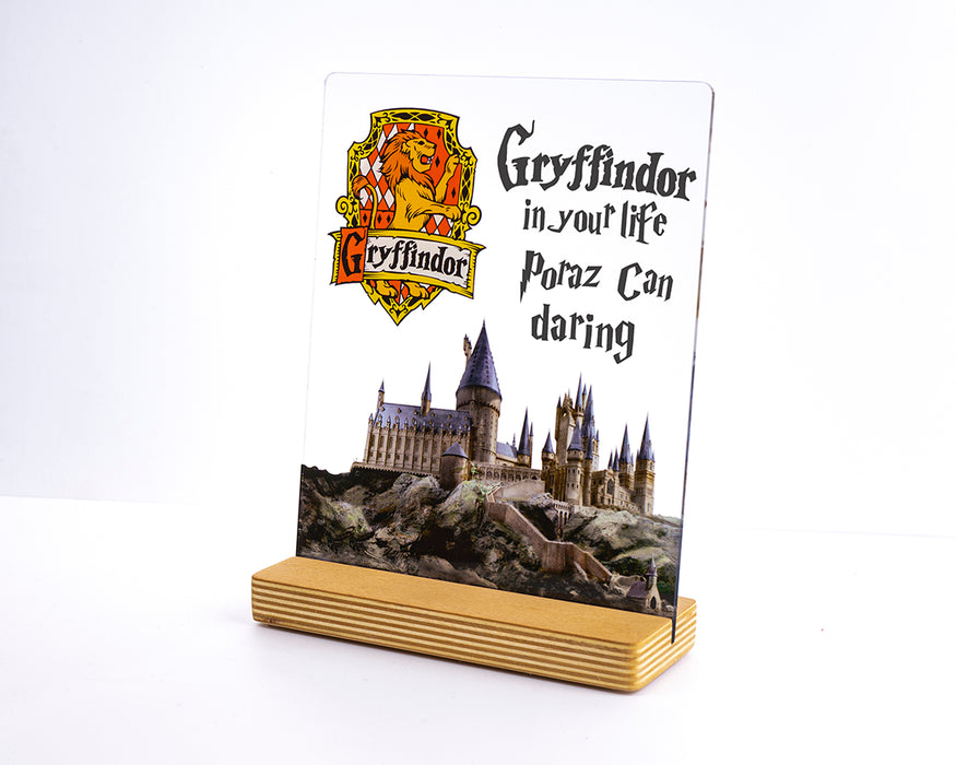 Kişiye Özel Pleksi Şeffaf Tablo Hogwarts Gryffindor Binası Harry Potter Hediyesi