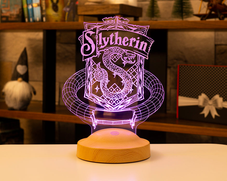 Kişiye Özel Harry Potter Hogwarts Slytherin Hediyesi, Harry Potter Slytherin, Hogwarts Hediyesi 3D Led Lamba