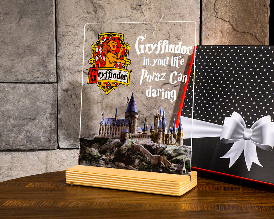Kişiye Özel Pleksi Şeffaf Tablo Hogwarts Gryffindor Binası Harry Potter Hediyesi