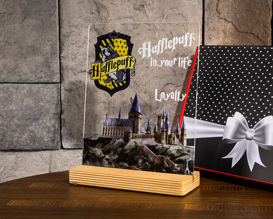 Kişiye Özel Harry Potter Hogwarts Hufflepuff Hediyesi, Harry Potter Figür, Kişiye Özel Pleksi Çerçeve, Hufflepuff