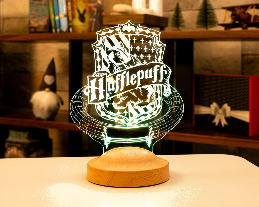 Kişiye Özel Harry Potter Hogwarts Hufflepuff Hediyesi, Harry Potter Hufflepuff, Hogwarts Hediyesi 3D Led Lamba
