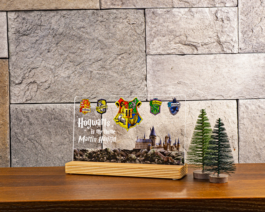Kişiye Özel Harry Potter Hogwarts Hediyesi Çerçeve, Harry Potter Figür, Kişiye Özel Pleksi Çerçeve, Hogwarts Tablo