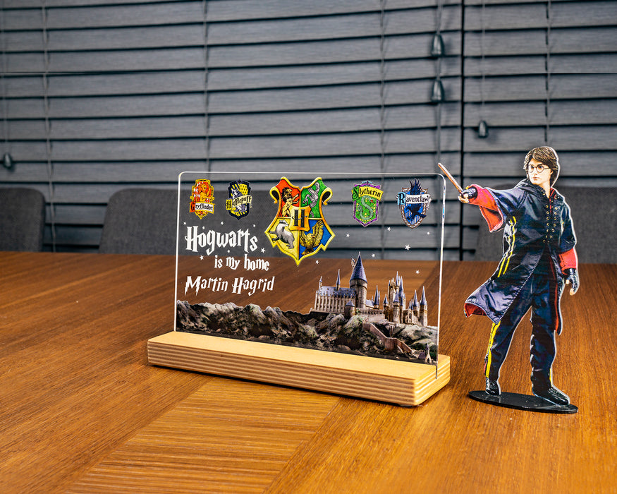 Kişiye Özel Harry Potter Hogwarts Hediyesi Çerçeve, Harry Potter Figür, Kişiye Özel Pleksi Çerçeve, Hogwarts Tablo