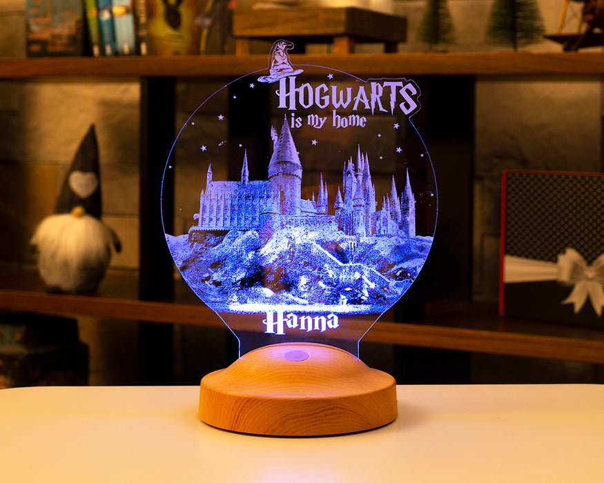Kişiye Özel Harry Potter Hogwarts Hediyesi, Hogwarts, 3D Led Lamba