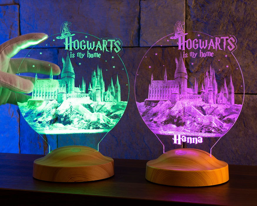 Kişiye Özel Harry Potter Hogwarts Hediyesi, Hogwarts, 3D Led Lamba