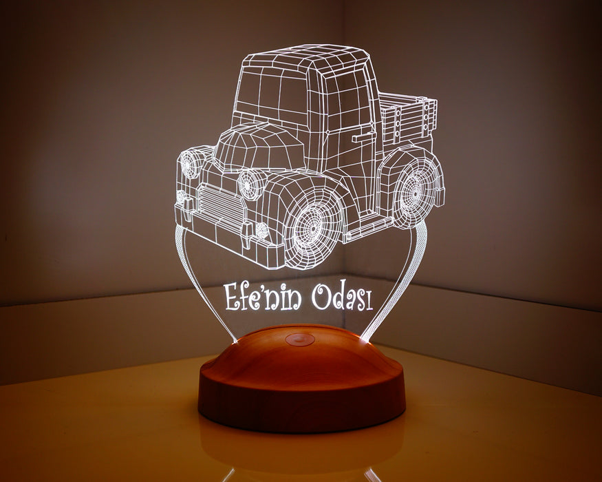 Kişiye Özel Çocuk Odası Aydınlatması Kamyon Led Lamba