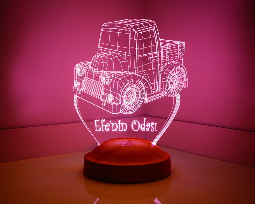 Kişiye Özel Çocuk Odası Aydınlatması Kamyon Led Lamba