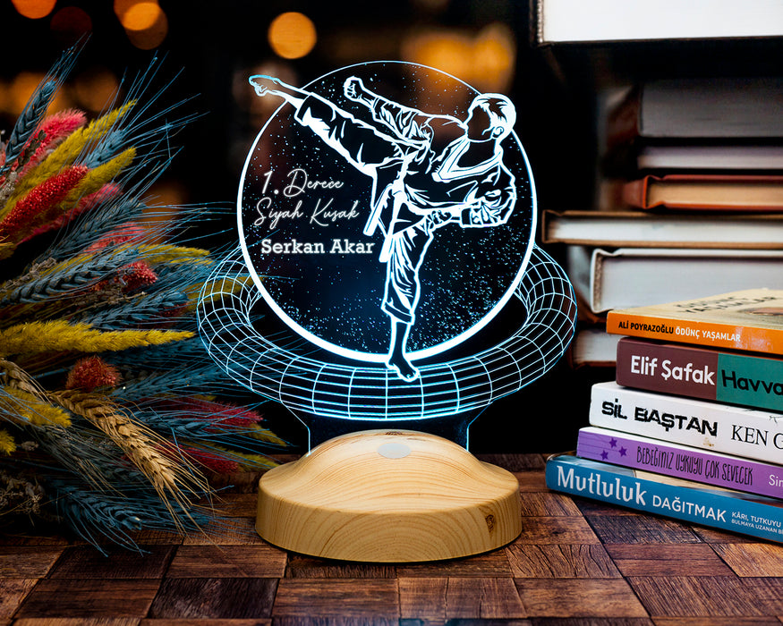 Karate Tekvando Judo Sporcularına Özel Hediye LED Lamba – Karateci ve Judocular İçin Hediye