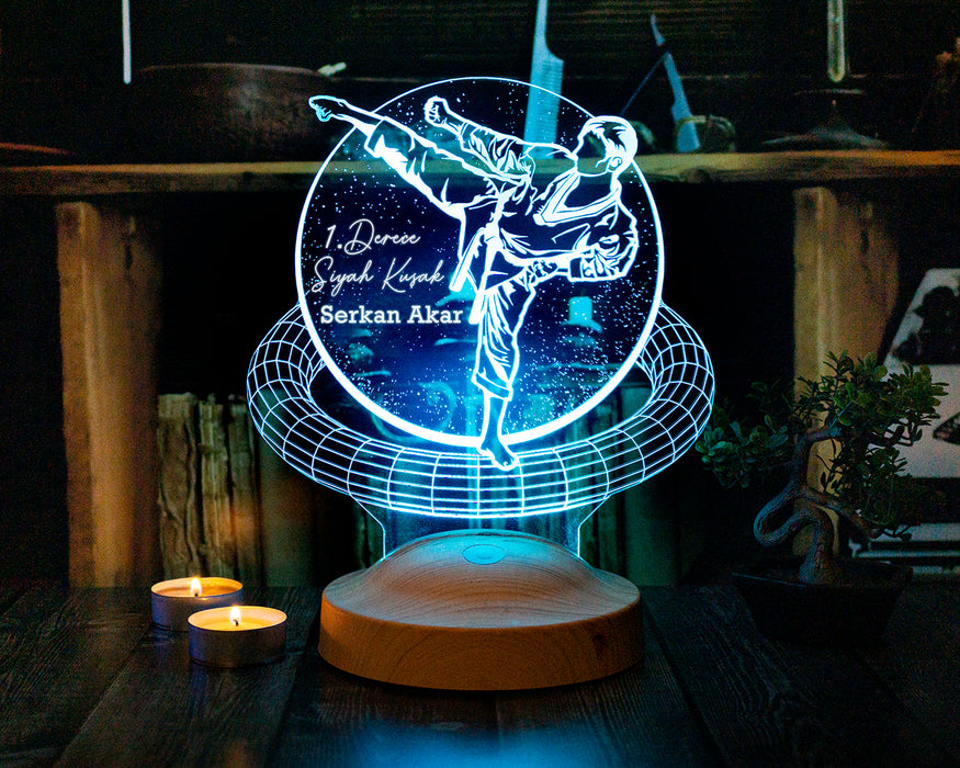 Karate Tekvando Judo Sporcularına Özel Hediye LED Lamba – Karateci ve Judocular İçin Hediye