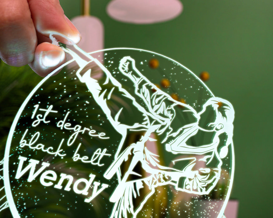 Karate Tekvando Judo Sporcularına Özel Hediye LED Lamba – Karateci ve Judocular İçin Hediye