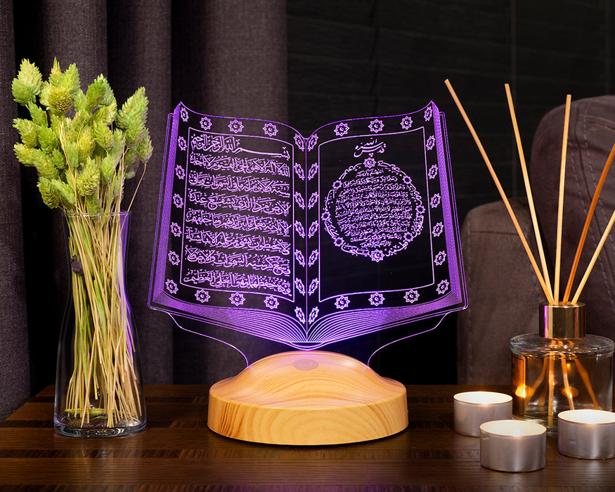 Dini Hediye, Kuran-ı Kerim Model 3 Boyutlu Led Lamba