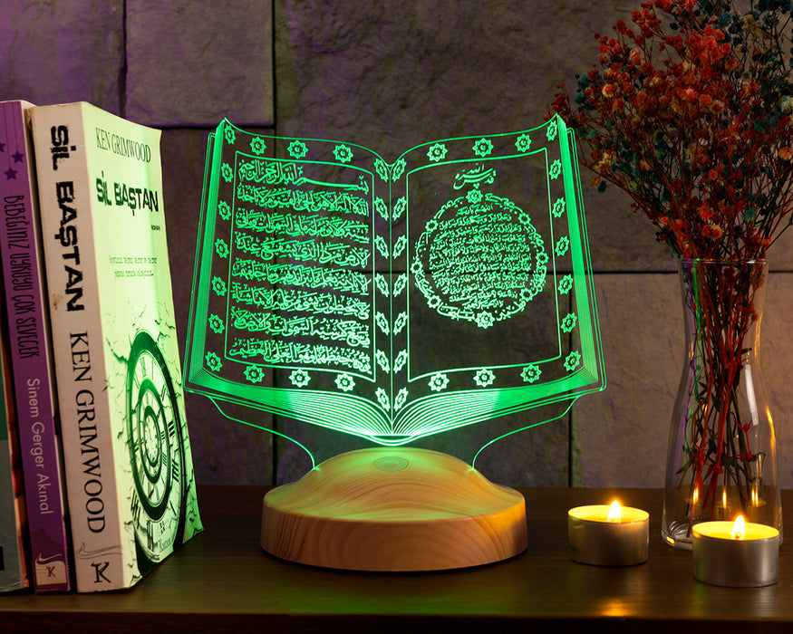 Dini Hediye, Kuran-ı Kerim Model 3 Boyutlu Led Lamba