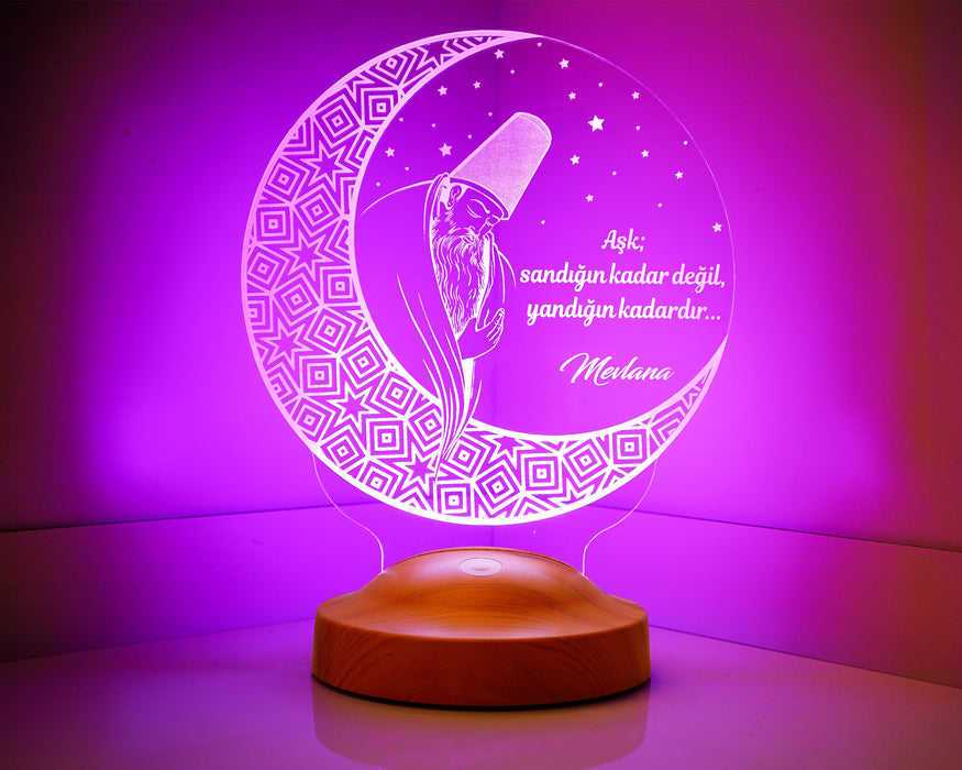 Mevlana Sözleri , Mevlana, Rumi, Dini Hediye, Islami Hediye, Dini Dekoratif Led Lamba