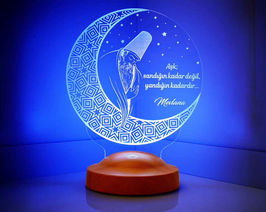 Mevlana Sözleri , Mevlana, Rumi, Dini Hediye, Islami Hediye, Dini Dekoratif Led Lamba