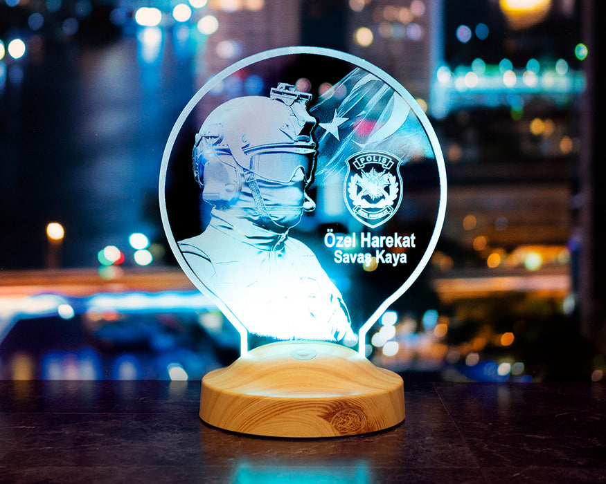 Polis Özel Harekat Pöh Hediyesi Kişiye Özel Led Lamba