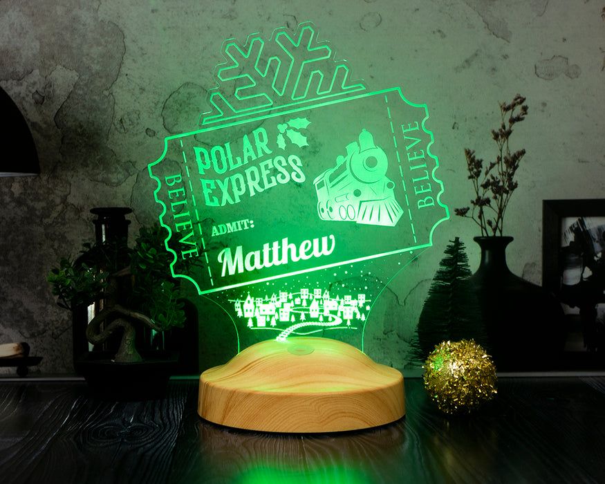 Polar Express Temalı LED Lamba – Yeni Yıl ve Believe Hediyesi