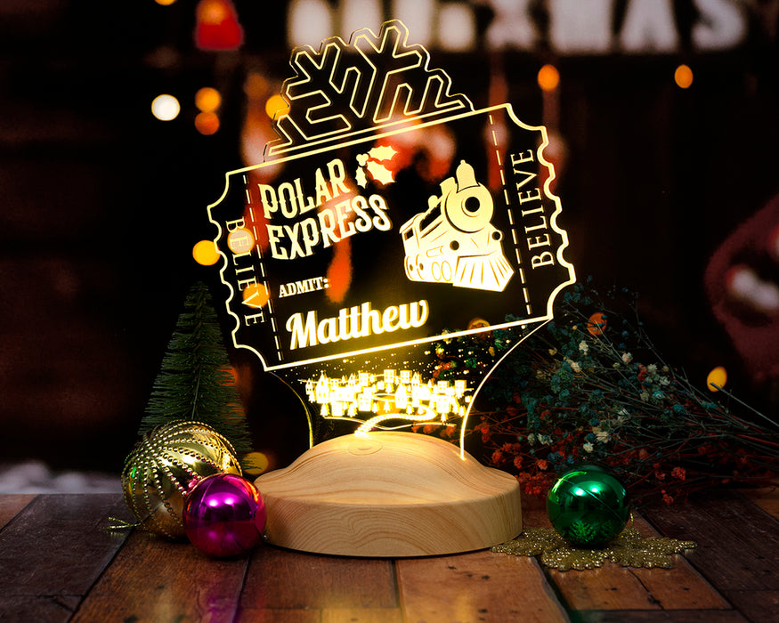 Polar Express Temalı LED Lamba – Yeni Yıl ve Believe Hediyesi