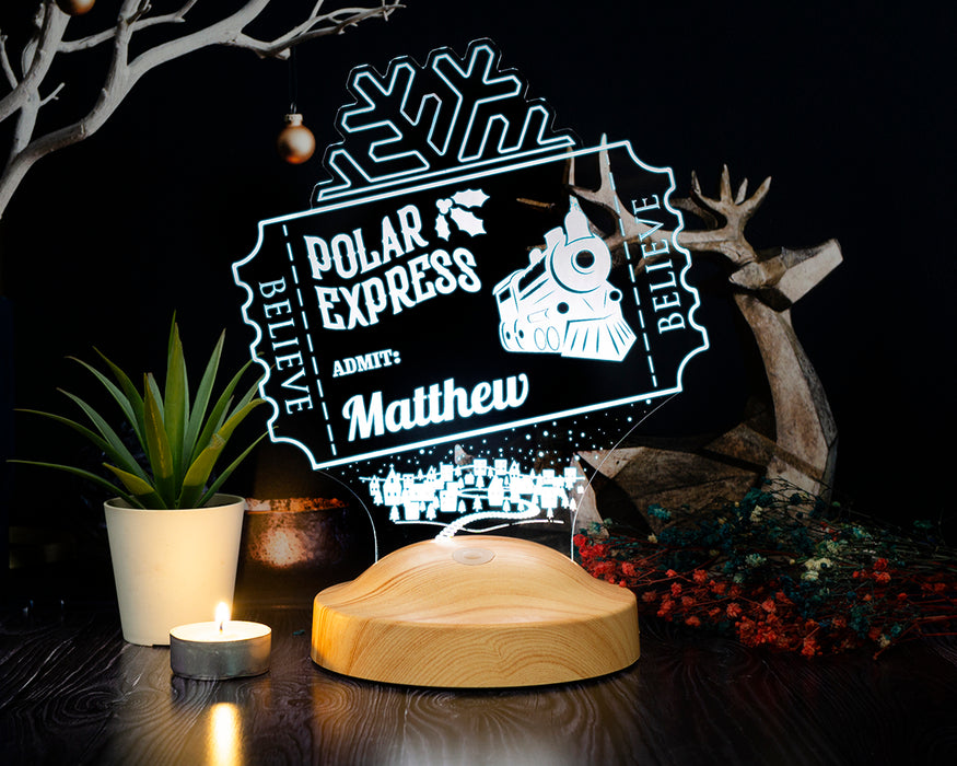 Polar Express Temalı LED Lamba – Yeni Yıl ve Believe Hediyesi