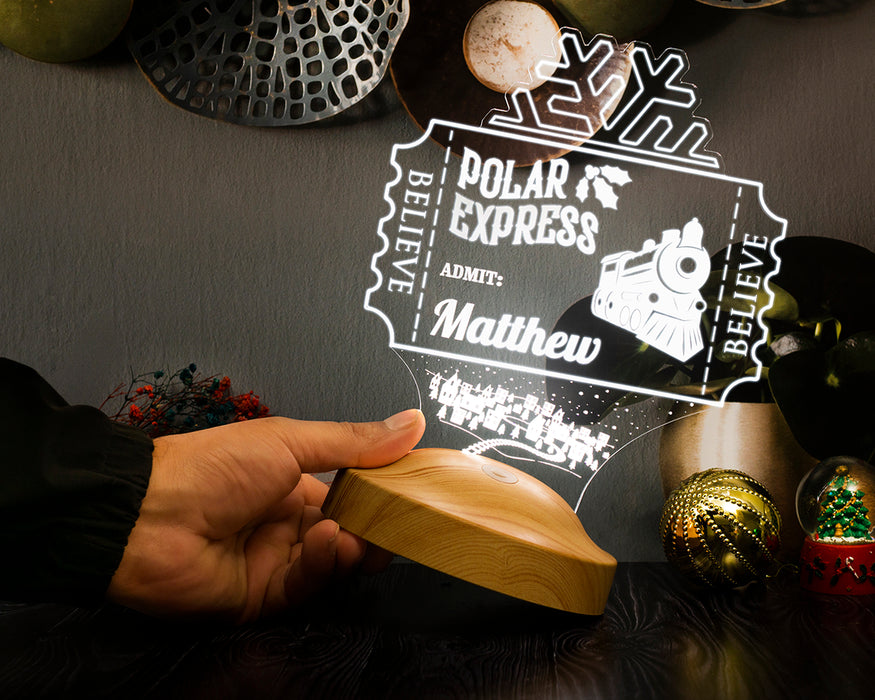 Polar Express Temalı LED Lamba – Yeni Yıl ve Believe Hediyesi