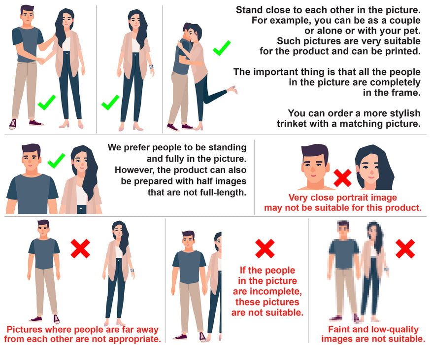 Kişiye Özel Fotoğraflı 2D Özel Kesimli biblo Fotoğraf Baskılı Şeffaf Biblo - Dekupe Fotoğraf Baskılı Kişiye Özel Kesimli Dekoratif Anlamlı Biblo