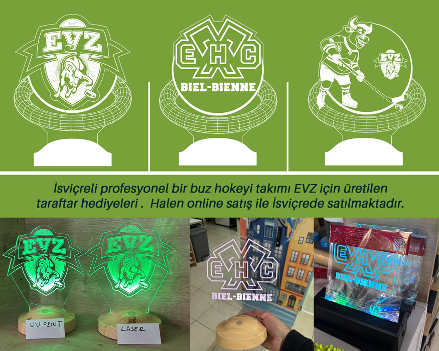 Özel Tasarım Talepli, Özel Yapım 3D Led Lamba