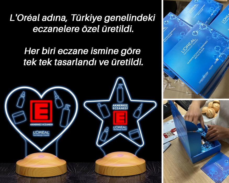 Özel Tasarım Talepli, Özel Yapım 3D Led Lamba