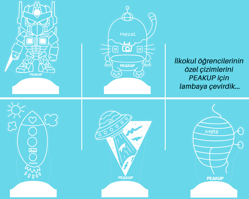 Özel Tasarım Talepli, Özel Yapım 3D Led Lamba