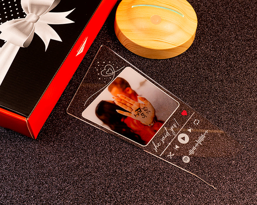 Sevgiliye Fotoğraflı Hediye, Eşe Hediye, Sevgiliye Özel Fotoğraflı Spotify Müzik Barkodlu Kişiye Özel Gece Lambası, Resimli Led Lamba