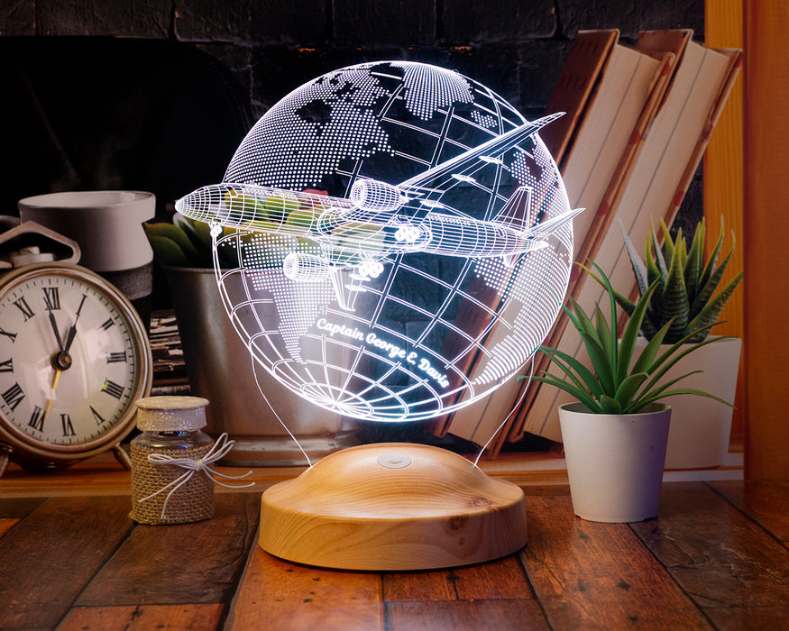 Pilotlara Özel Boeing 737 Tasarımlı LED Gece Lambası – Kişiye Özel Hediye