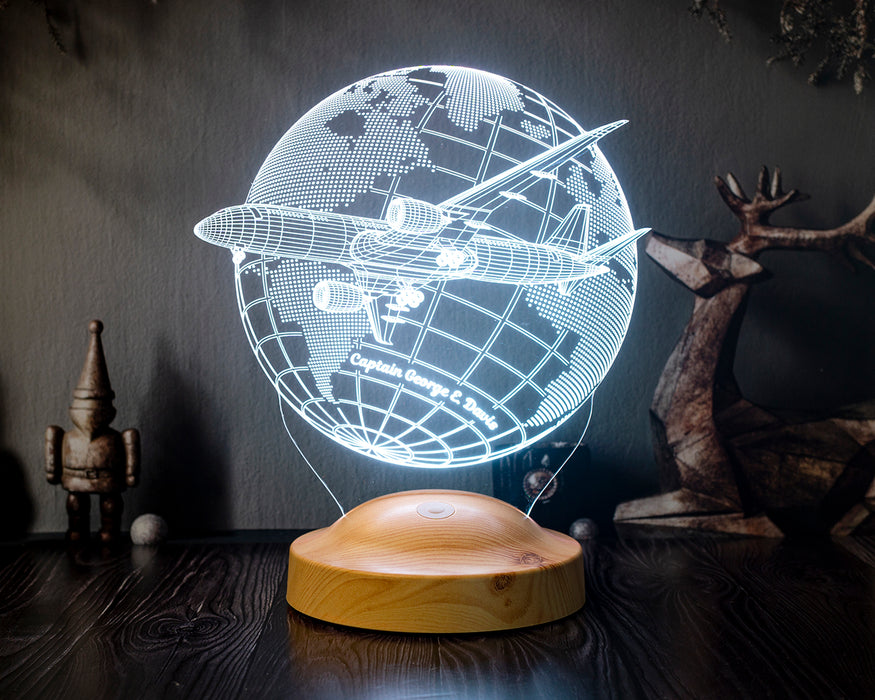 Pilotlara Özel Boeing 737 Tasarımlı LED Gece Lambası – Kişiye Özel Hediye