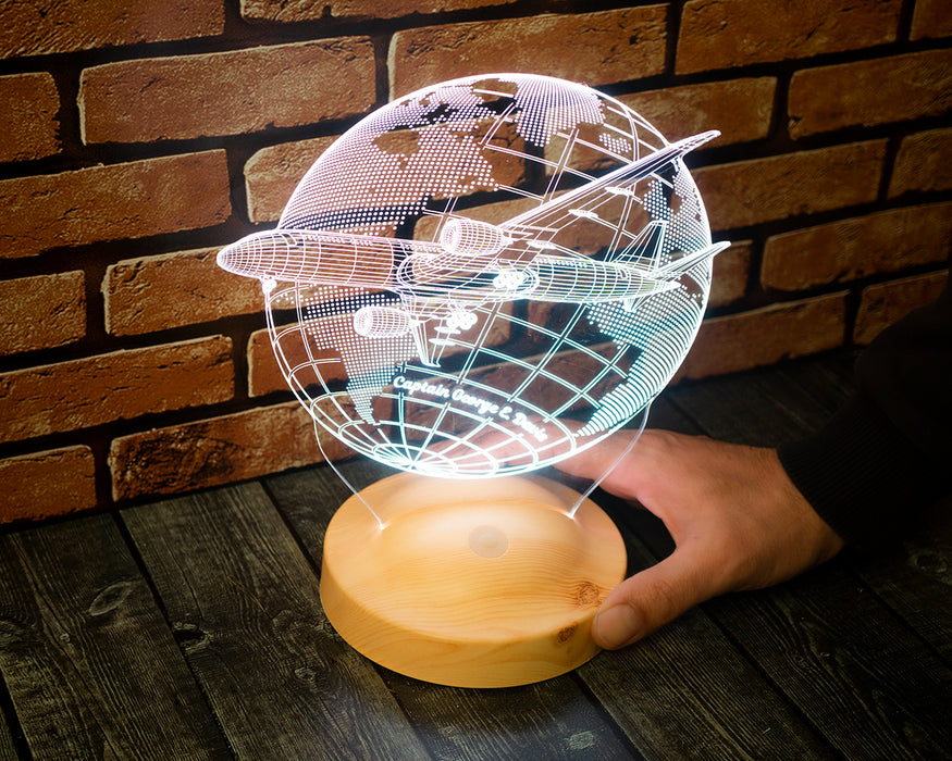 Pilotlara Özel Boeing 737 Tasarımlı LED Gece Lambası – Kişiye Özel Hediye