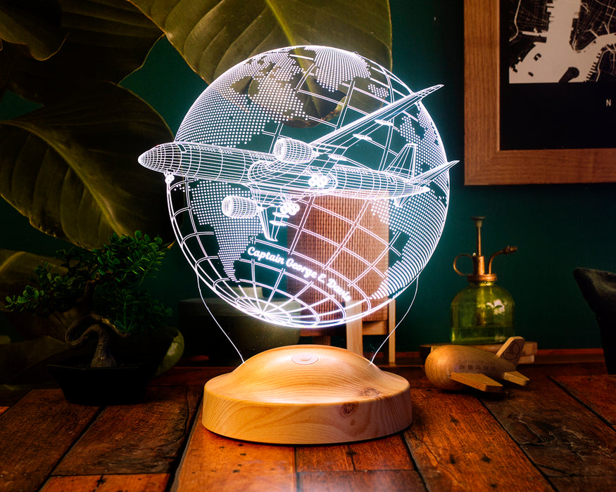 Pilotlara Özel Boeing 737 Tasarımlı LED Gece Lambası – Kişiye Özel Hediye